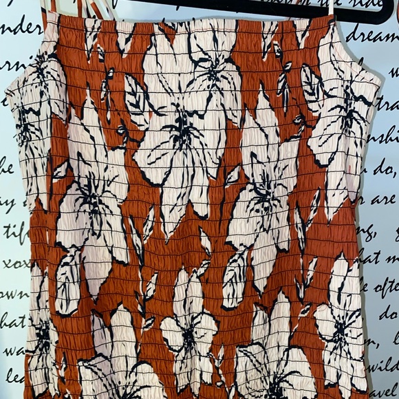 DHRUV KAPOOR SMOCKED FLOUNCE-HEM DRESS - Picture 6 of 11